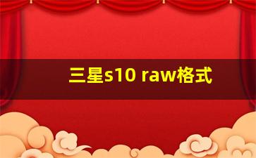 三星s10 raw格式